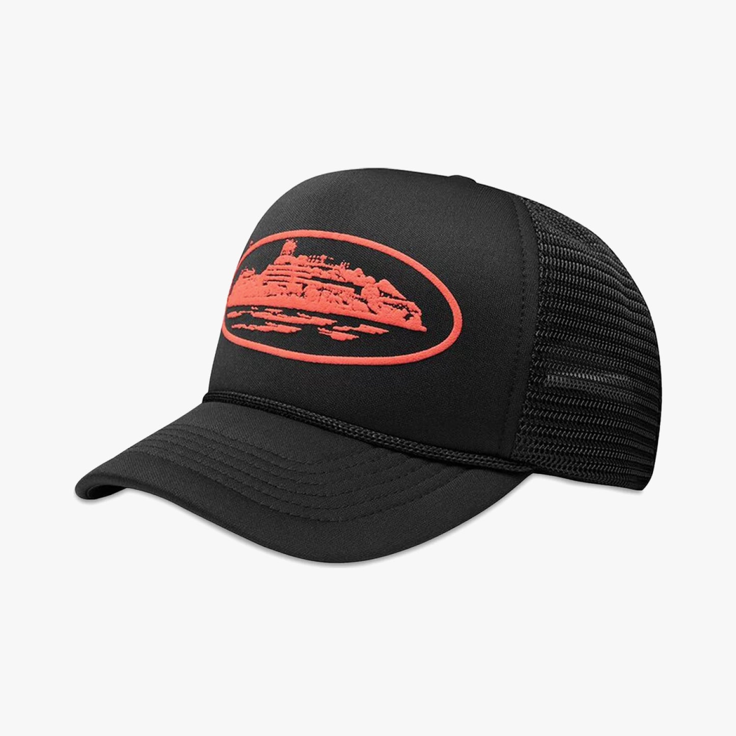 Boné Corteiz Alcatraz Trucker Hat Black/Red