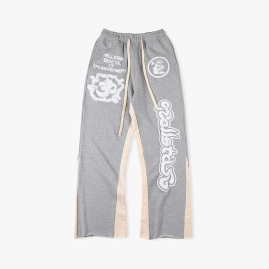 Calça Hellstar Flare Grey Flame