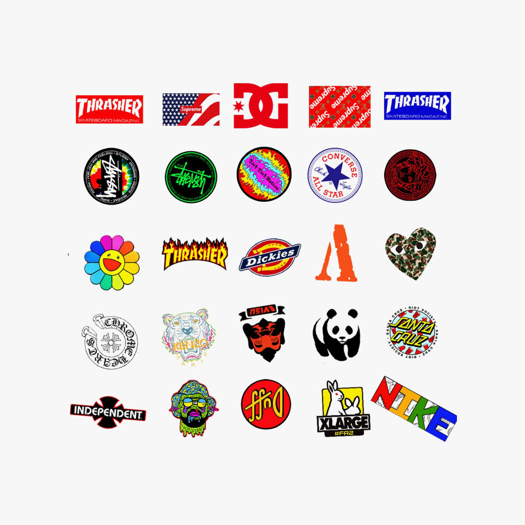 Pack De Adesivos Para Notebook Streetwear (100Uni)