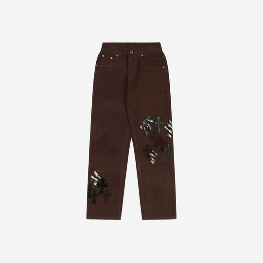 Calça Chrome Hearts Cross Patch Levi's Jeans Brown - Urbanize Streetwear