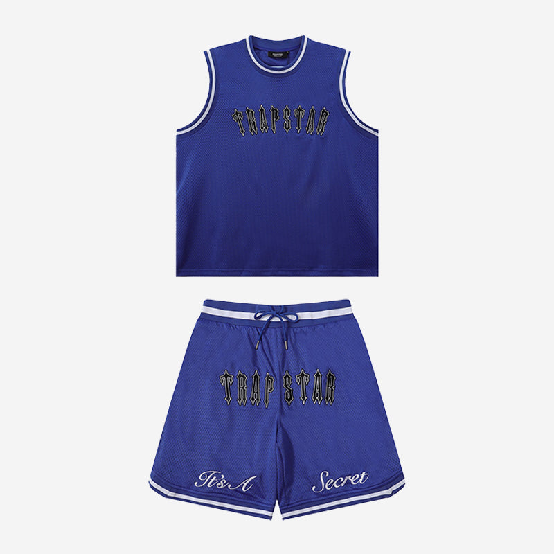 Conjunto Trapstar Irongate Arch Basketball Shorts Set “Blue” - Urbanize Streetwear