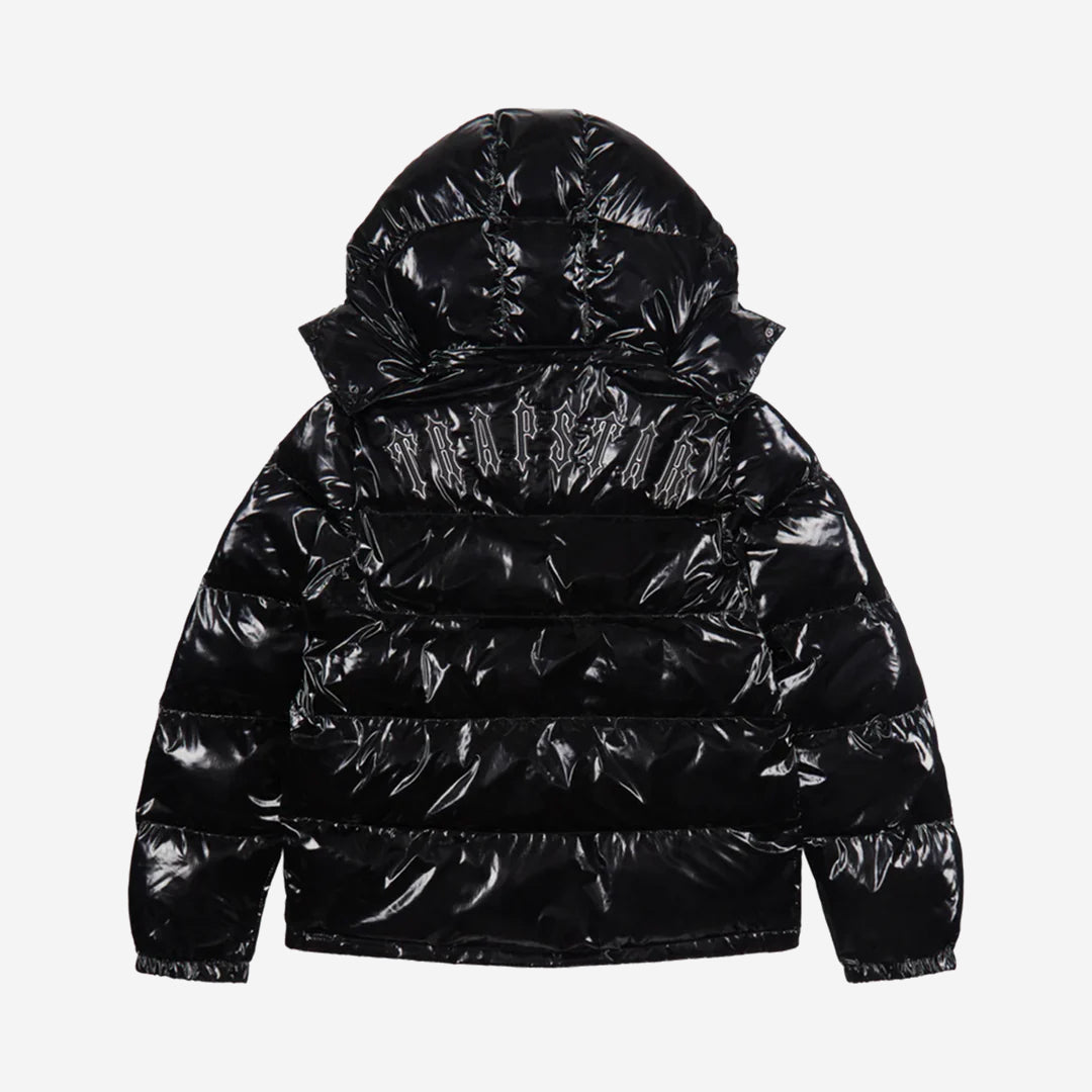 Jaqueta Trapstar Irongate Hooded Puffer "Shiny Black" - Urbanize Streetwear