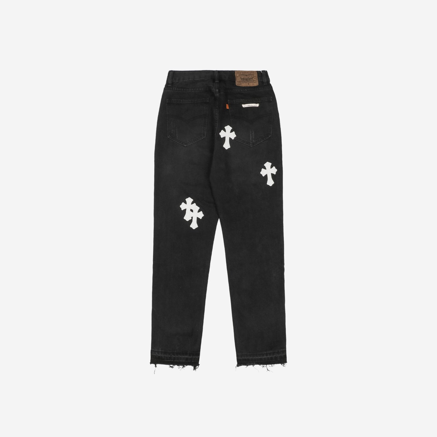 Calça Chrome Hearts Cross Patch Levi's Jeans Black White - Urbanize Streetwear