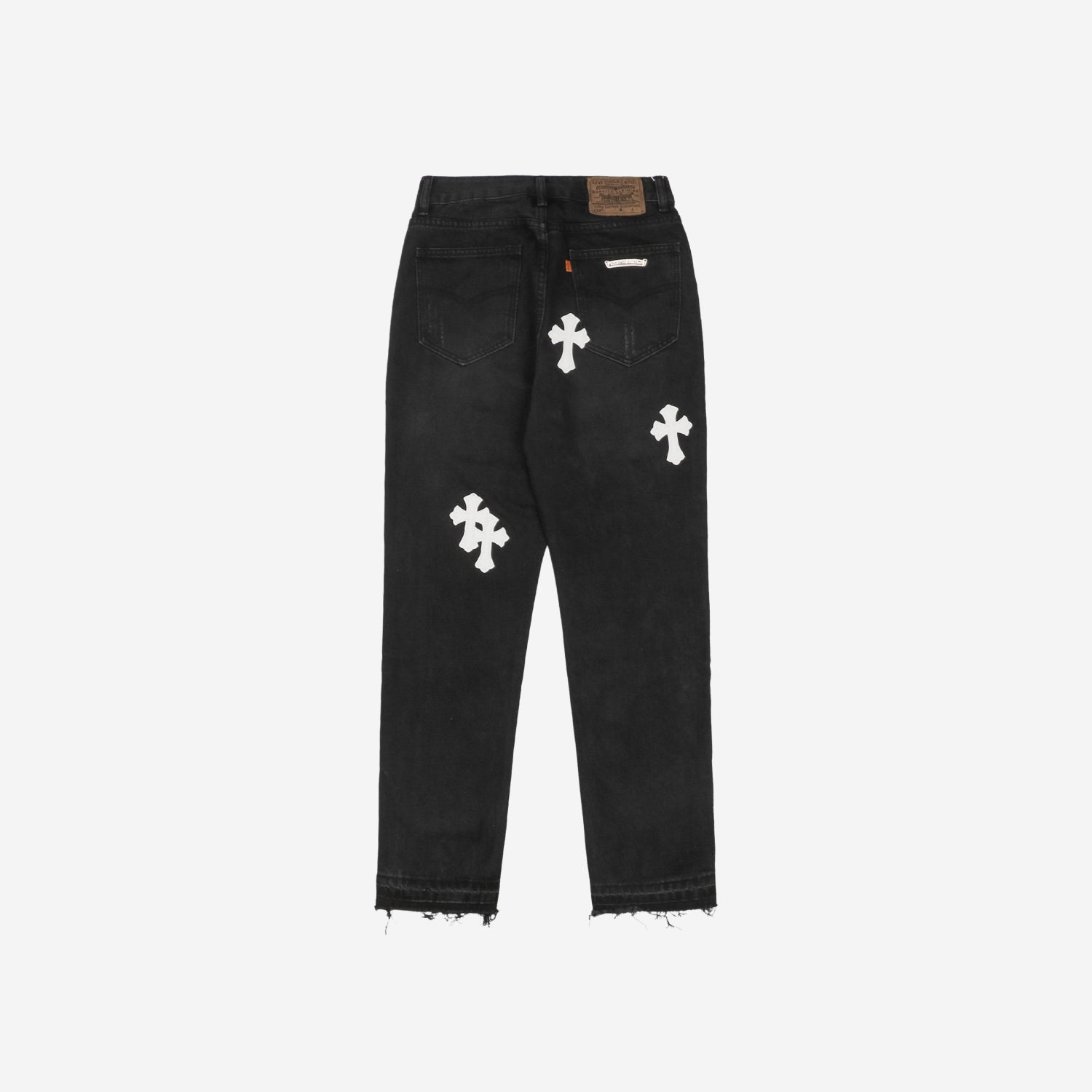 Calça Chrome Hearts Cross Patch Levi's Jeans Black White - Urbanize Streetwear