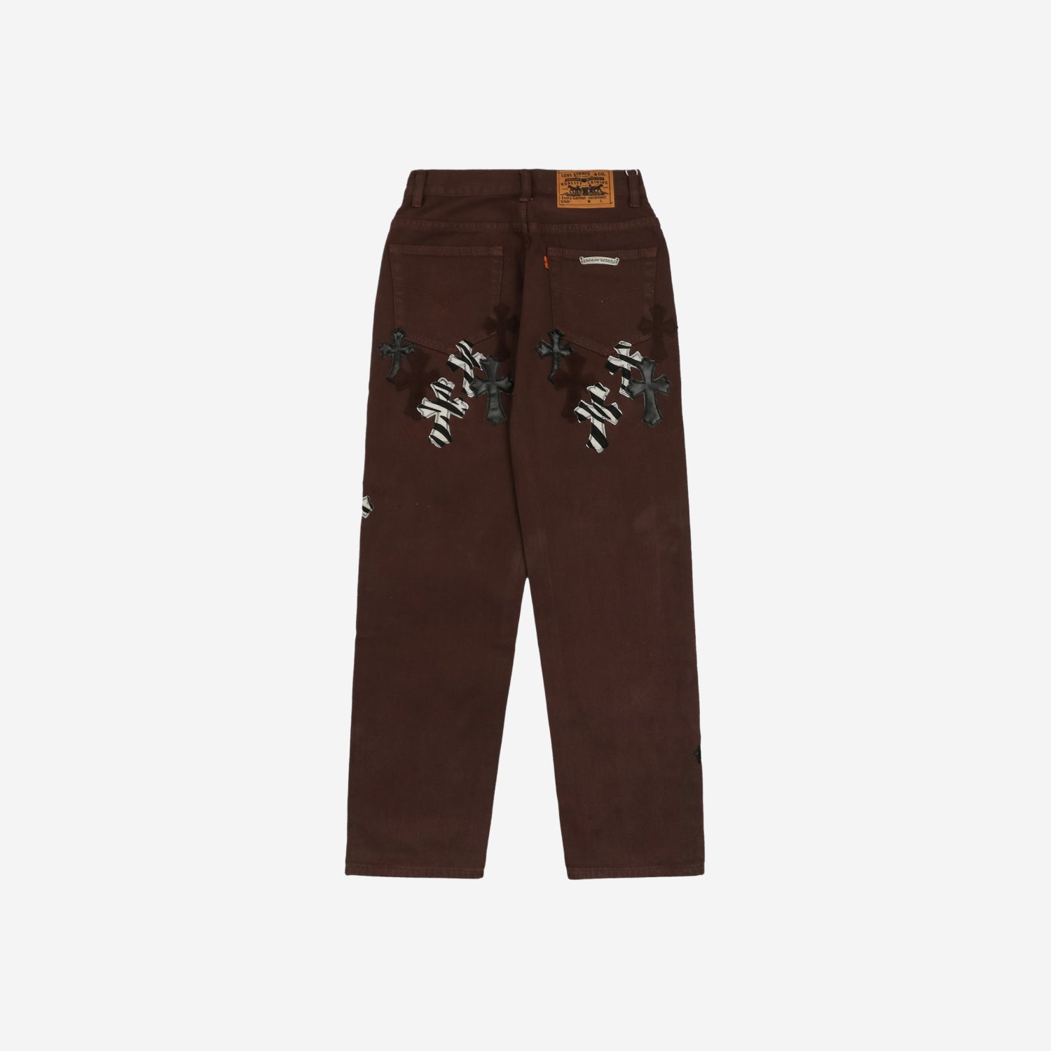 Calça Chrome Hearts Cross Patch Levi's Jeans Brown - Urbanize Streetwear