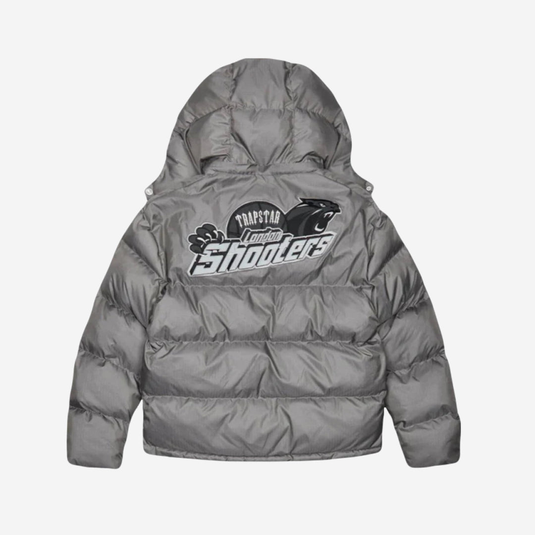 Jaqueta Trapstar Shooters Hooded Puffer “Grey” - Urbanize Streetwear