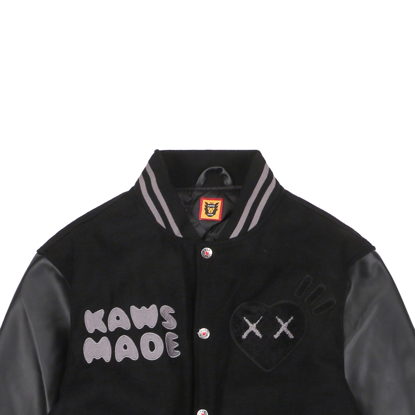 KAWS x Human Made Black Varsity Jacket