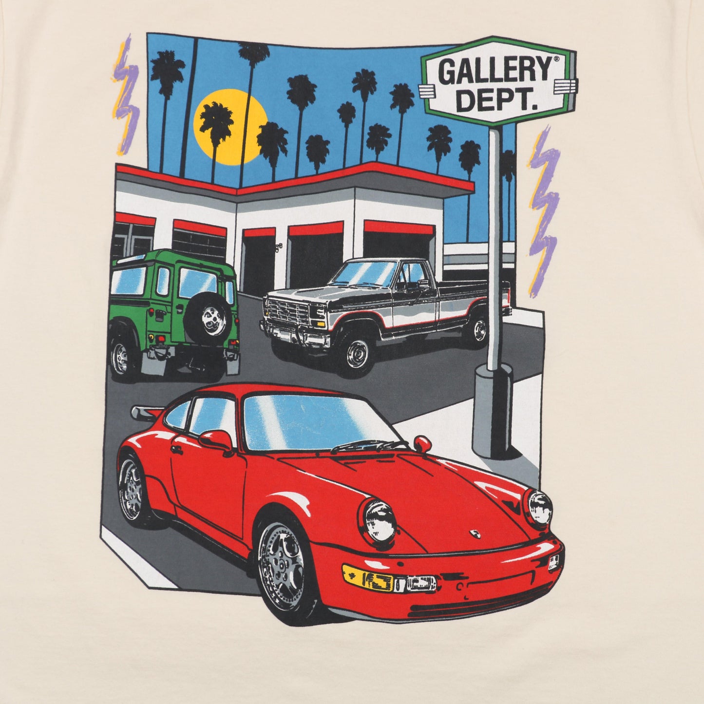 Camiseta Gallery Dept. Drive Thru Boxy Fit Cream - Urbanize Streetwear